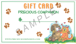Precious Companion Gift Card Front Side Sample